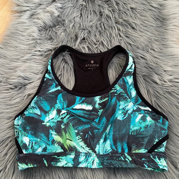 EUC Athleta Napali Tropical‎ Sports Bra, Size Small - Picture 12 of 13